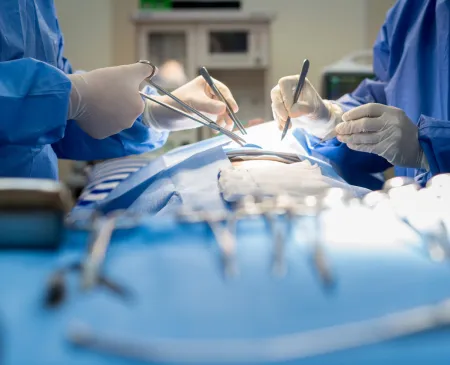 doctor and assistant in the operating room for surgery